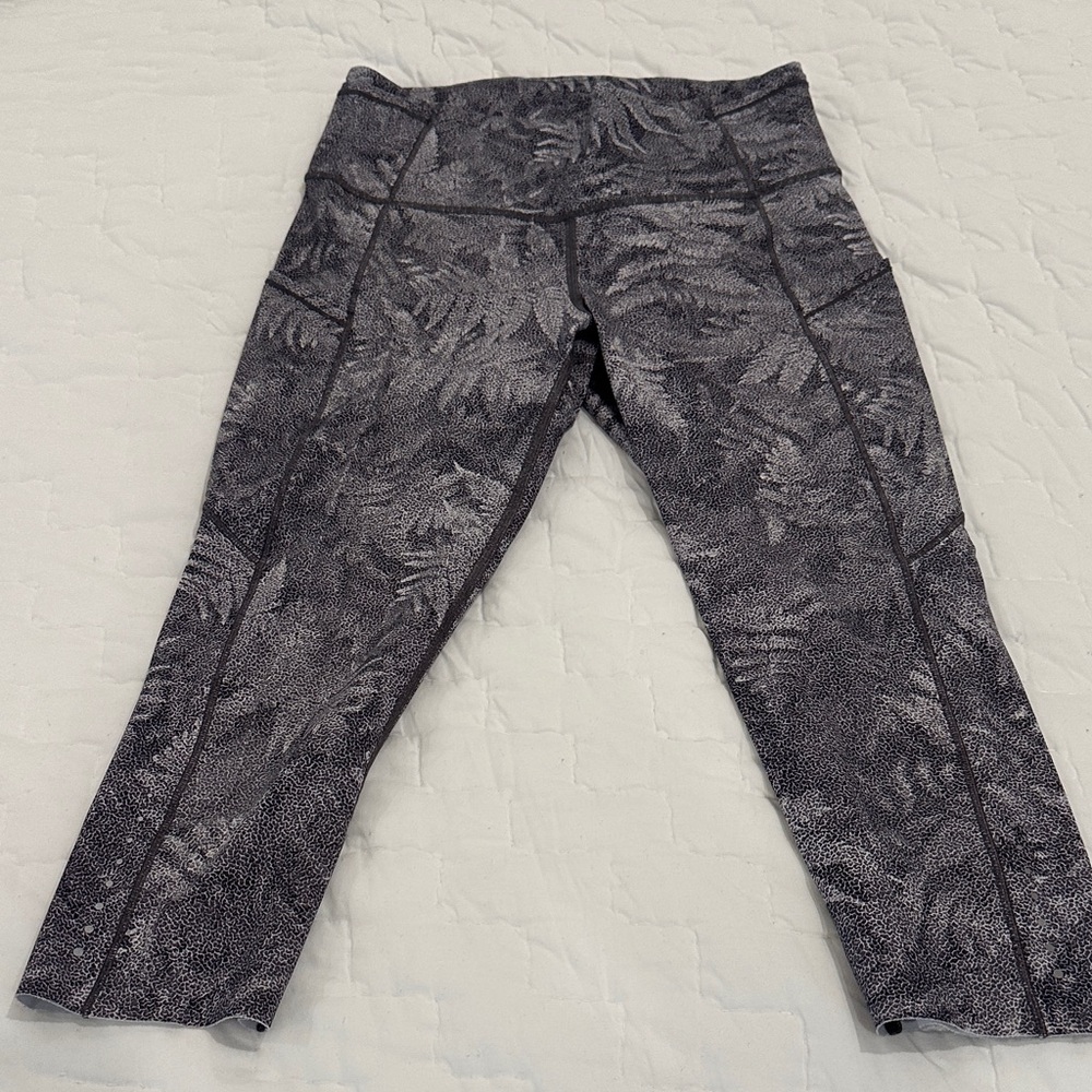 lululemon athletica Gray Patterned Leggings